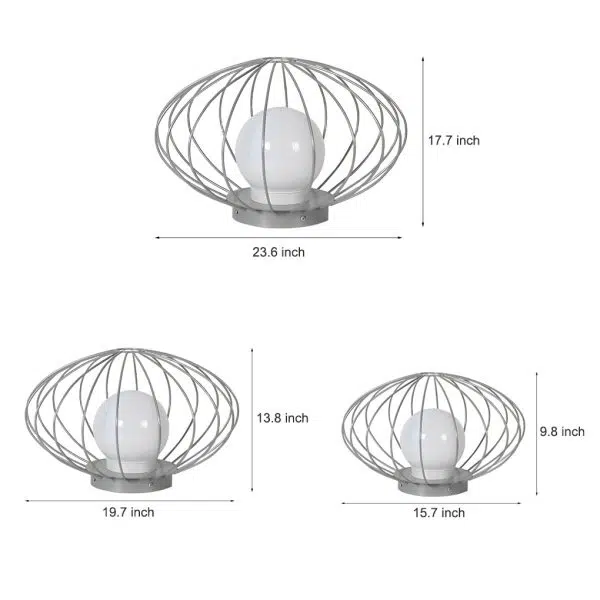 Mushroom Cage Shape LED Waterproof Modern Lawn Lamp Outdoor Lights - Image 11