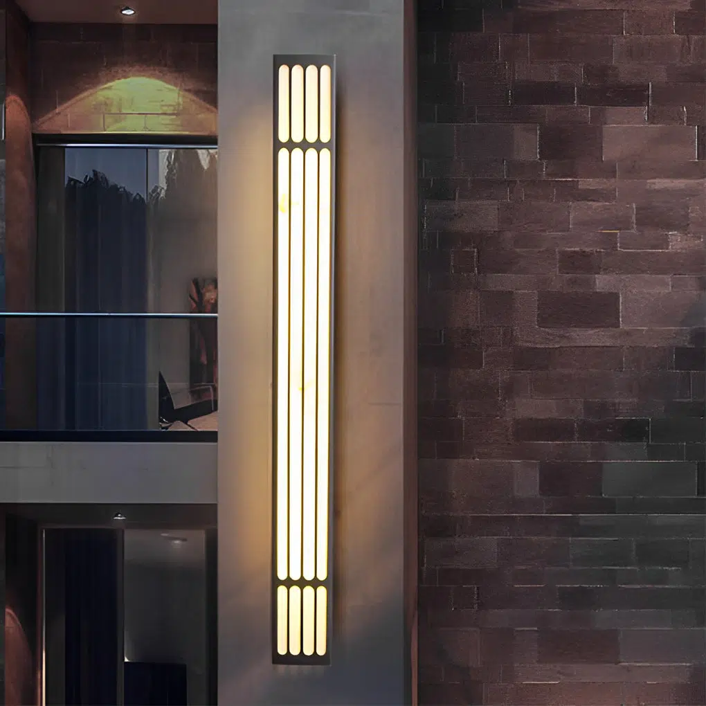 Long-Strip-Outdoor-Wall-Lighting.jpg Long Strip Rectangular Waterproof LED Black Modern Outdoor Wall Lamp - Image 1