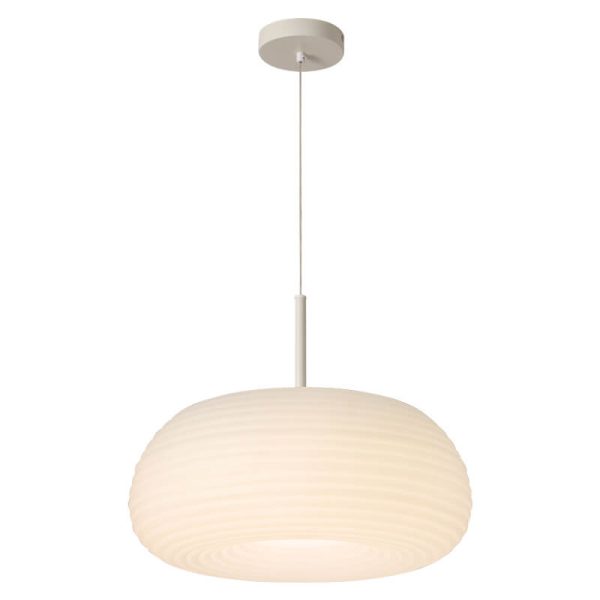 Modern Minimalist Pure White Round Iron PE LED Pendant Light - Image 2