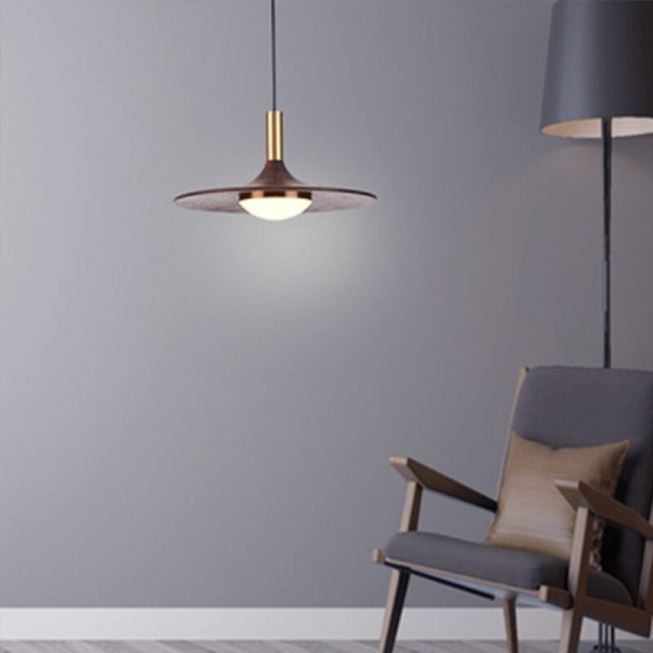Modern Black Walnut LED Pendant Light - Image 14