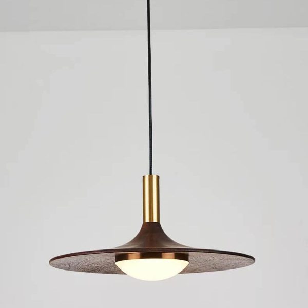 Modern Black Walnut LED Pendant Light - Image 15