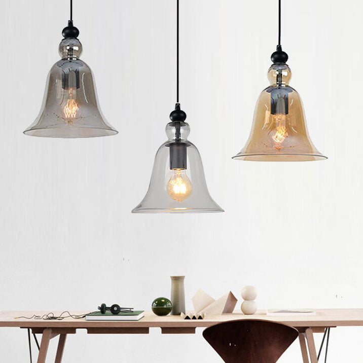 O1CN011HmDm31GBVyTkwIEW-2846120584-0-cib.jpg Industrial Glass 1-Light Bell Pendant Light - Image 1