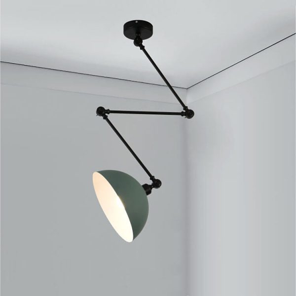Nordic 1-Light Bowl Extendable Semi-Flush Mount Lighting - Image 14