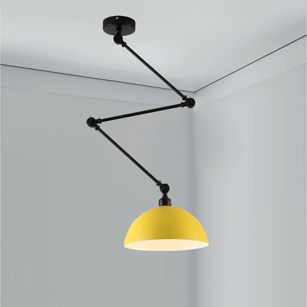 Nordic 1-Light Bowl Extendable Semi-Flush Mount Lighting - Image 12