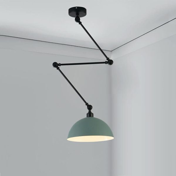 Nordic 1-Light Bowl Extendable Semi-Flush Mount Lighting - Image 13