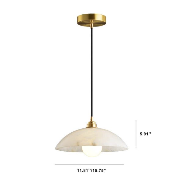 Nordic Spanish Marble Dome 1-Light Pendant Light - Image 8