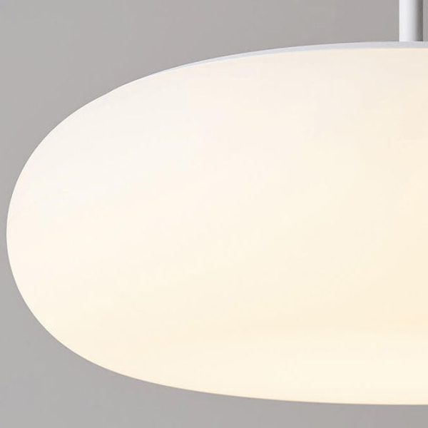 Modern Minimalist Plastic White 1-Light Drum LED Pendant Light - Image 10
