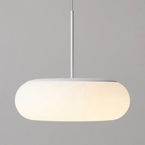 Modern Minimalist Plastic White 1-Light Drum LED Pendant Light - Image 13