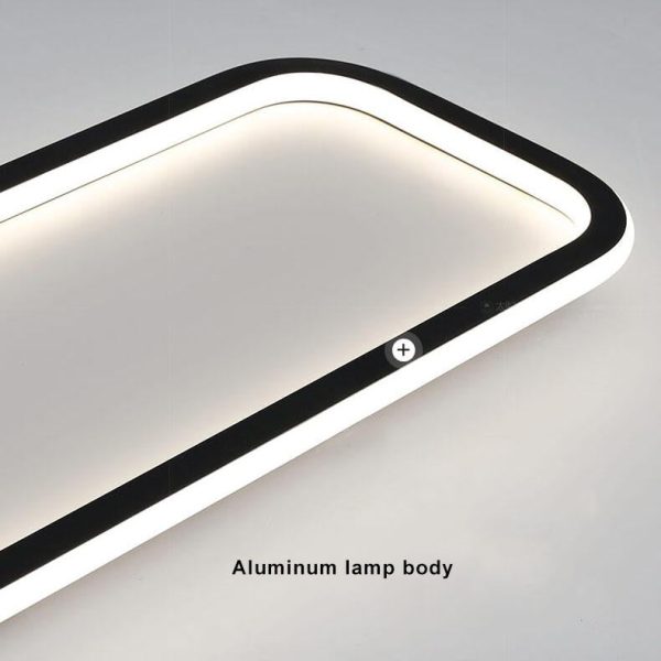 Minimalist 1-Light Linear Acrylic 3 Color Changeable LED Flush Mount Lighting - Image 15