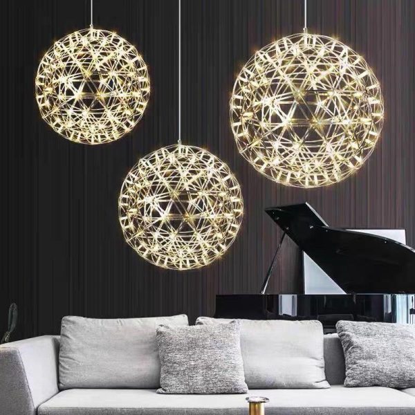 Modern Globe 12 Light LED Firework Pendant Light - Image 11