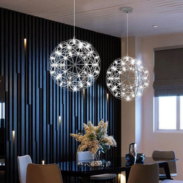 Modern Globe 12 Light LED Firework Pendant Light - Image 3