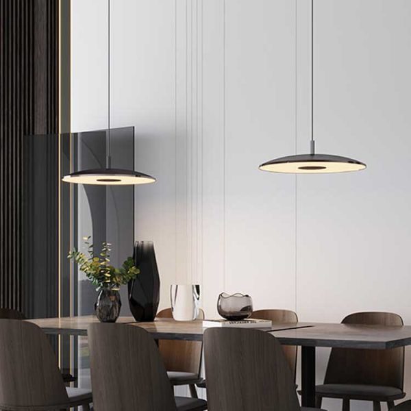 Nordic Round Plate Flying UFO 1-Light LED Pendant Light - Image 4