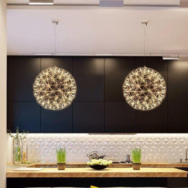 Modern Globe 12 Light LED Firework Pendant Light - Image 5