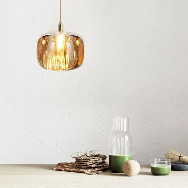 Modern Clear Glass 1-Light Cube Pendant Light - Image 10