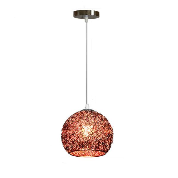 Modern Aluminum Wire 1-Light Dome Pendant Light - Image 19