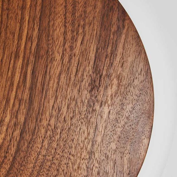 Modern Round Brown Walnut Wood 1-Light LED Pendant Light - Image 7