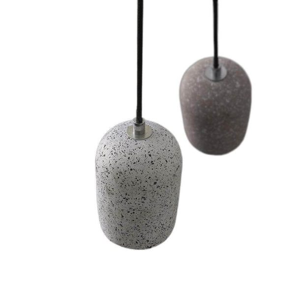 Modern Terrazzo Cylindrical LED Cement LED Pendant Light - Image 12