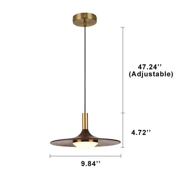 Modern Black Walnut LED Pendant Light - Image 6