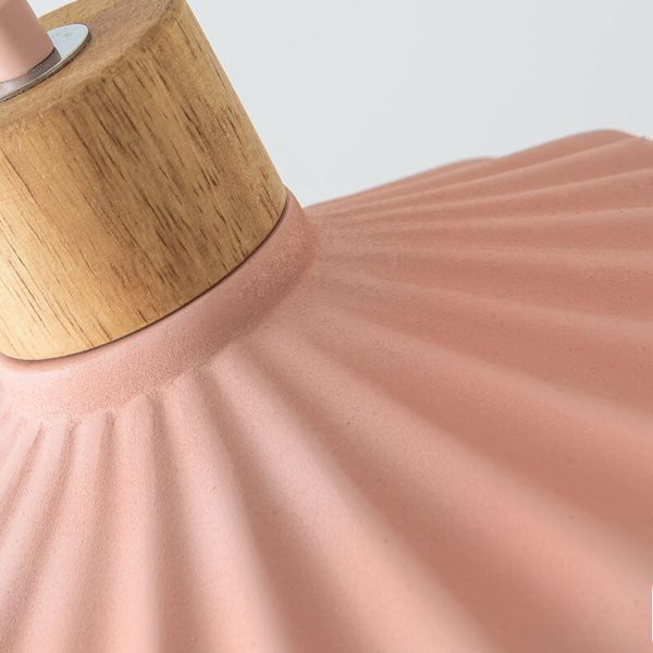 Modern Macaron Cement Scalloped Shade 1-Light Pendant Light - Image 11