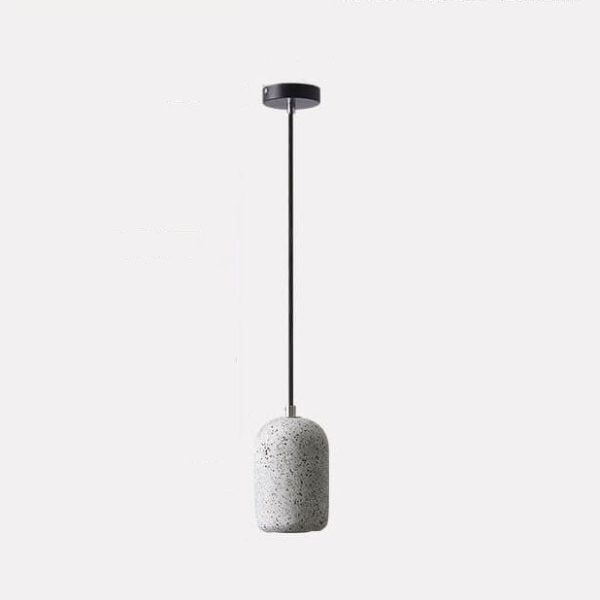 Modern Terrazzo Cylindrical LED Cement LED Pendant Light - Image 17