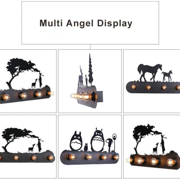 Creative Wrought Iron 4-Light Wall Sconce Lamp - Image 9