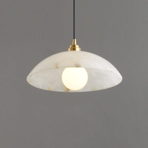 Nordic Spanish Marble Dome 1-Light Pendant Light - Image 7