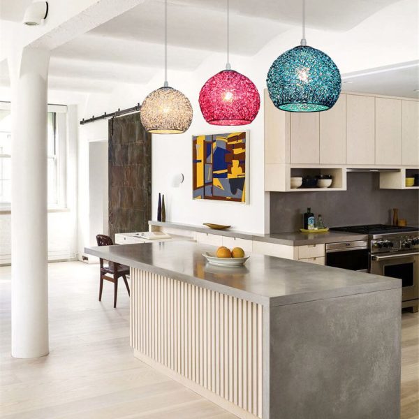 Modern Aluminum Wire 1-Light Dome Pendant Light - Image 2