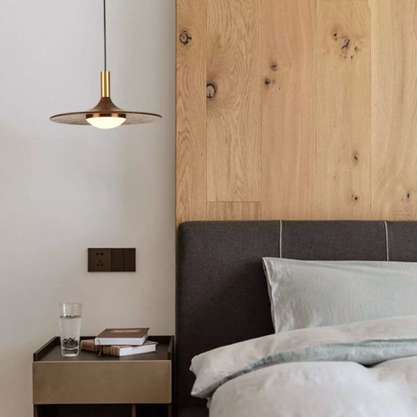 Modern Black Walnut LED Pendant Light - Image 4