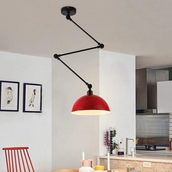 Nordic 1-Light Bowl Extendable Semi-Flush Mount Lighting - Image 3