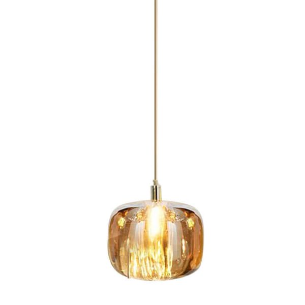 Modern Clear Glass 1-Light Cube Pendant Light - Image 8