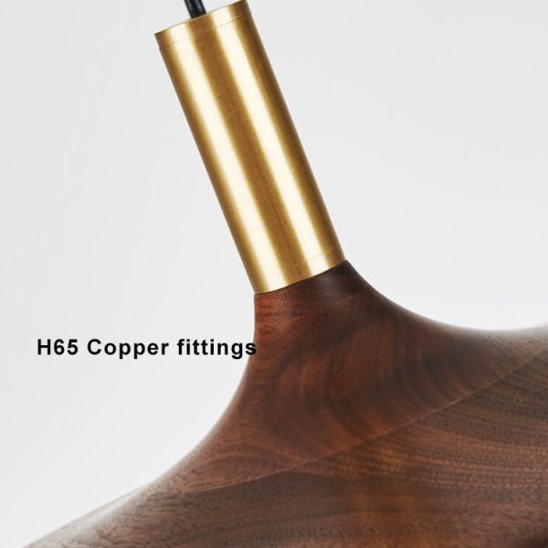 Modern Black Walnut LED Pendant Light - Image 7