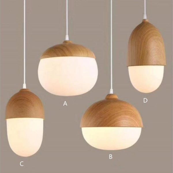 Modern Beige Nut 1-Light Globe Pendant Light - Image 6