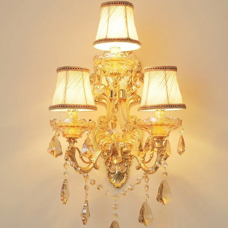 O1CN01eac9VR2JkH4cQccuA-1873239459-0-cib-d475de58-4c6b-4c60-9dc1-0b74d216daa8.jpg European Candlestick Shape Crystal 3-Light Wall Sconce Lamp - Image 1