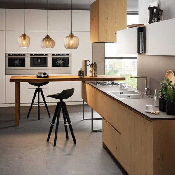 Nordic Textured Wavy Glass 1-Light Barrel Pendant Light - Image 5