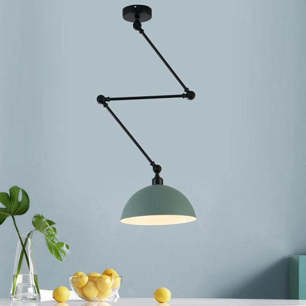Nordic 1-Light Bowl Extendable Semi-Flush Mount Lighting - Image 4