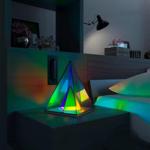 Magic Cube Box Triangle Acrylic Color LED Table Lamp - Image 5