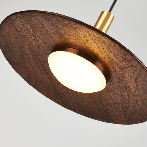 Modern Black Walnut LED Pendant Light - Image 9