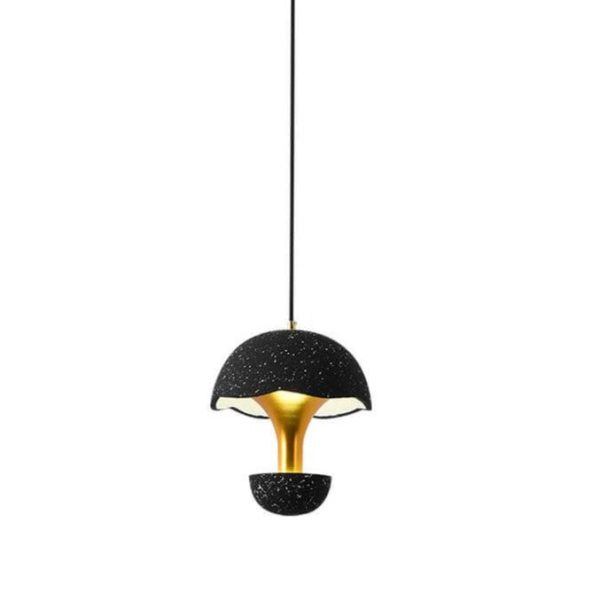 Industrial Cement 1-Light Mushroom Shaped Globe LED Pendant Light - Image 9