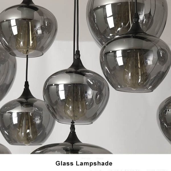 Modern Smoke Gray Glass 1-Light LED Pendant Light - Image 8