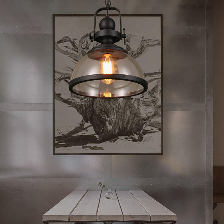 O1CN01sZj1e11P2CT8rTluR-2211129941782-0-cib.jpg Retro Glass Shade 1-Light Single Dome Pendant Light - Image 1