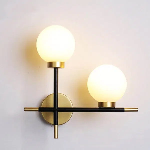 Nordic Minimalist Magic Bean Glass 1/2 Light Wall Sconce Lamp - Image 13