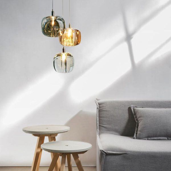 Modern Clear Glass 1-Light Cube Pendant Light - Image 12