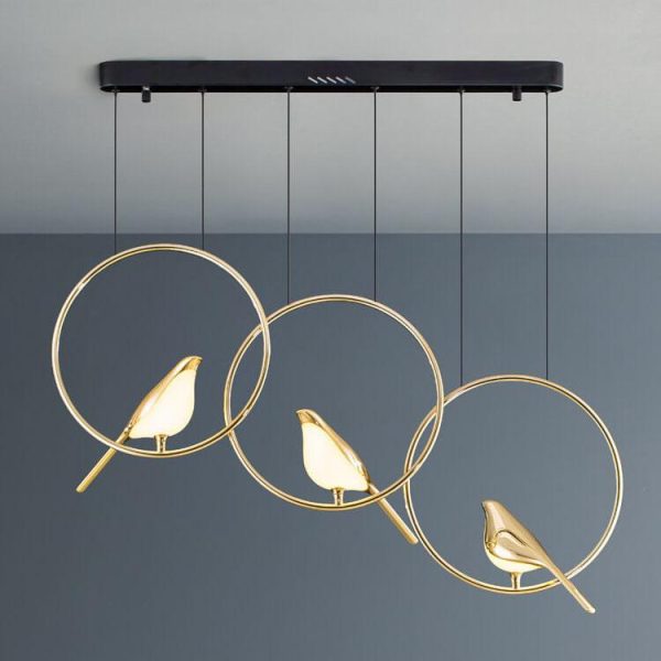 Nordic Creative Bird Shaped Acrylic LED 1/3/6 Light Chandelier - Image 17