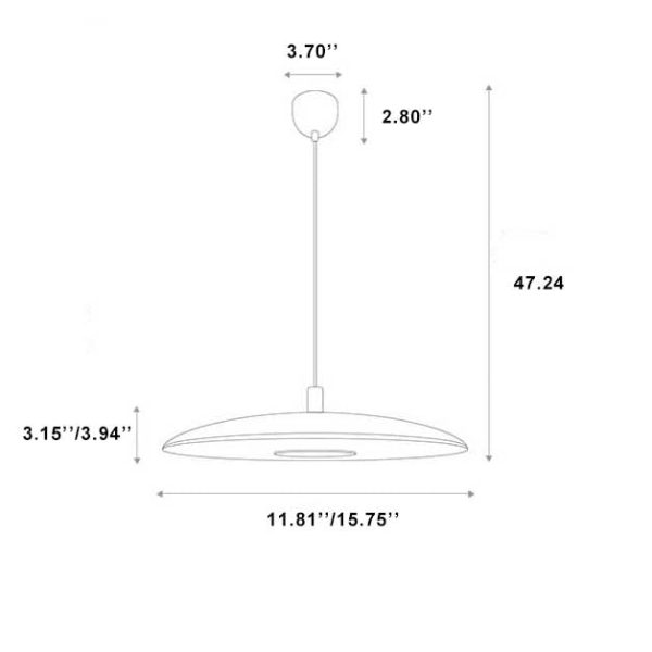 Nordic Round Plate Flying UFO 1-Light LED Pendant Light - Image 13