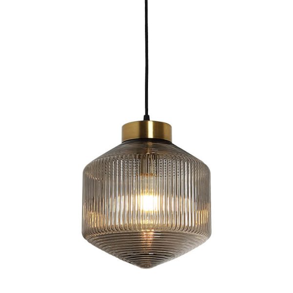 Nordic Textured Glass 1-Light Drum LED Pendant Light - Image 10
