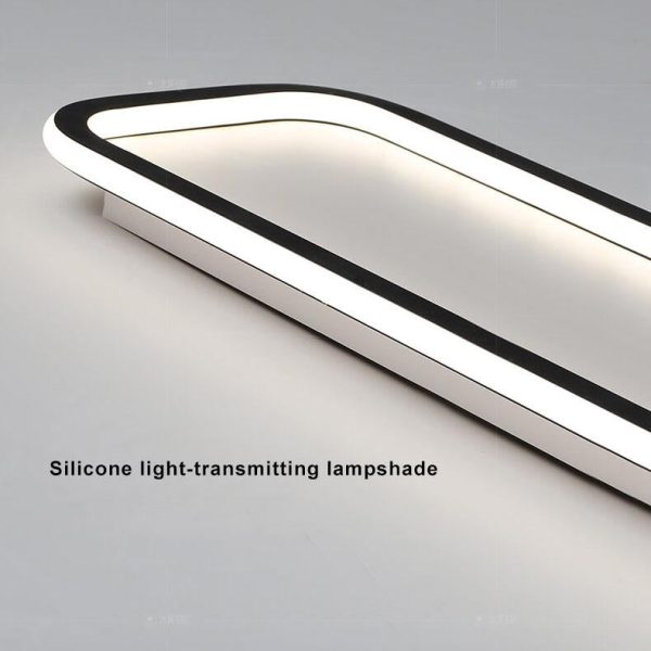 Minimalist 1-Light Linear Acrylic 3 Color Changeable LED Flush Mount Lighting - Image 14