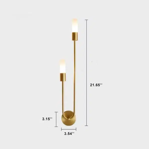 Nordic Minimalist U-Shaped 2-Light Wall Sconce Lamps - Image 8