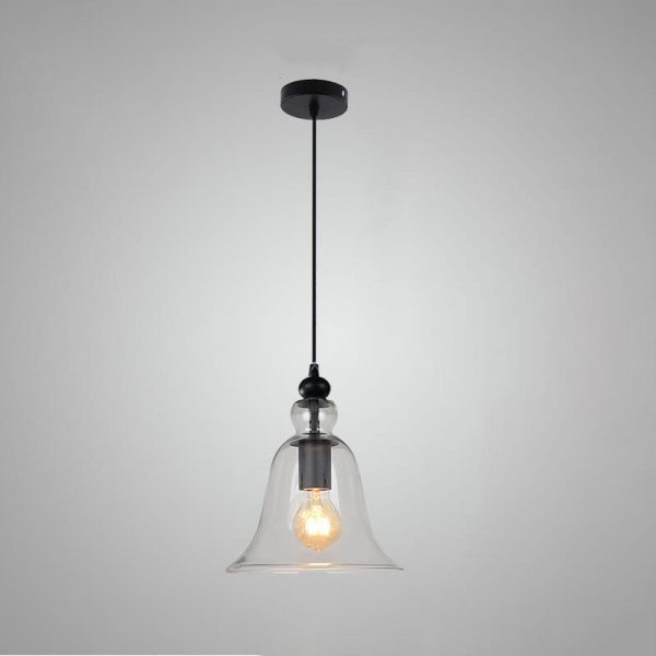 Industrial Glass 1-Light Bell Pendant Light - Image 8