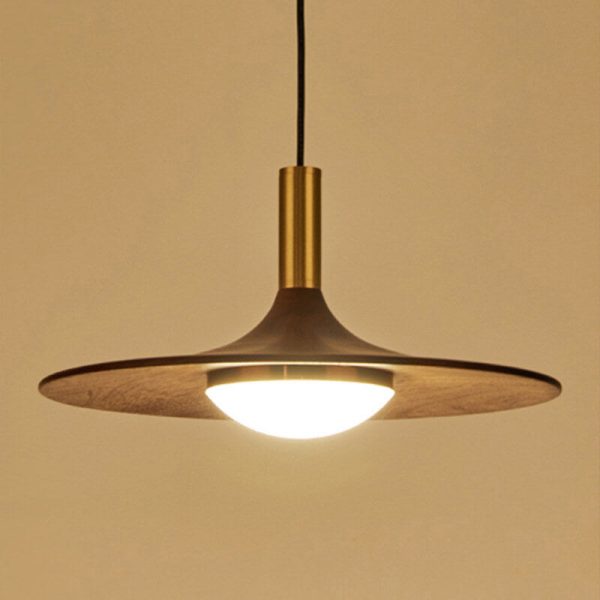 Modern Black Walnut LED Pendant Light - Image 13