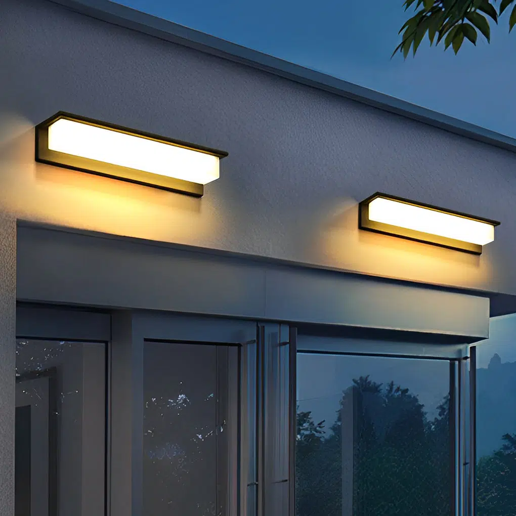 Rectangular-Outdoor-Wall-Lighting.jpg Minimalist Rectangular Waterproof LED Modern Solar Wall Lamp Exterior Lights - Image 1